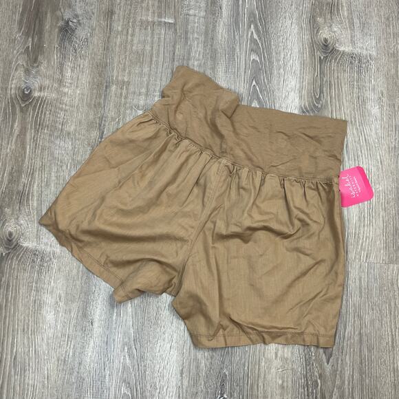 Isabel Maternity by Ingrid & Isabel Khaki Twill Pull-On Shorts - Size XXL - NWT - Picture 5 of 6
